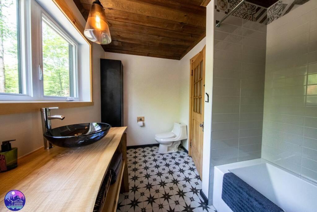 Chalet Deschamps- Spa- Chien Accepte- Nature- Estrie Mansonville Exteriér fotografie